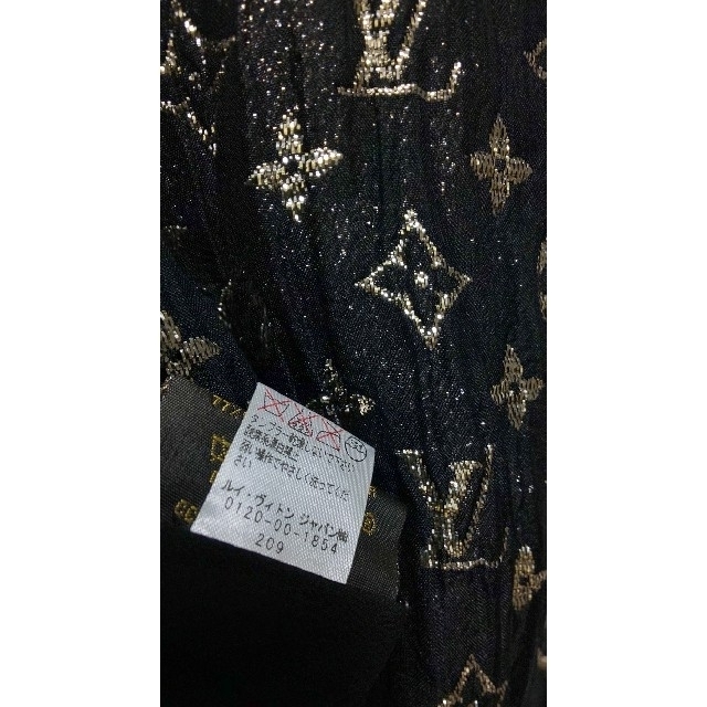 LOUIS VUITTON - 120%本物 ヴィトン グリッター ストール シルク ラメ ブラックの LOUIS VUITTON - 120%本物 ヴィトン グリッター ストール シルク ラメ ブラックの