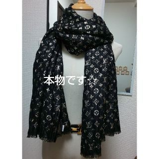 120%本物 ヴィトン グリッター ストール シルク ラメ ブラック