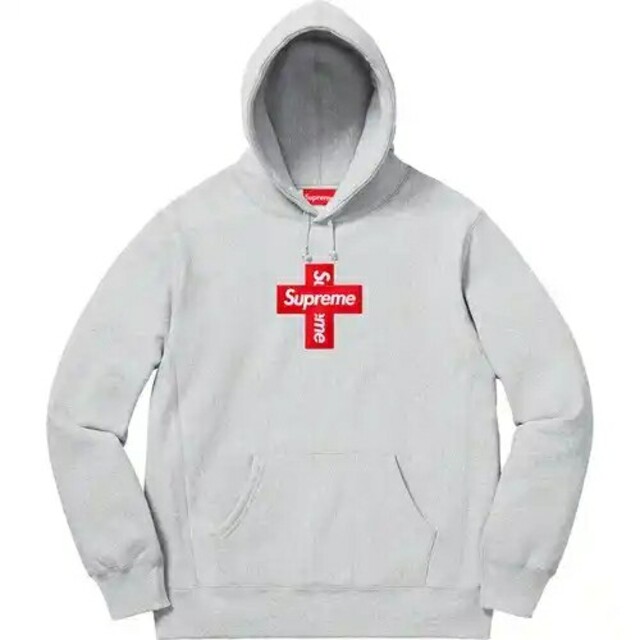 L Supreme Cross BoxLogo Sweatshirt グレー