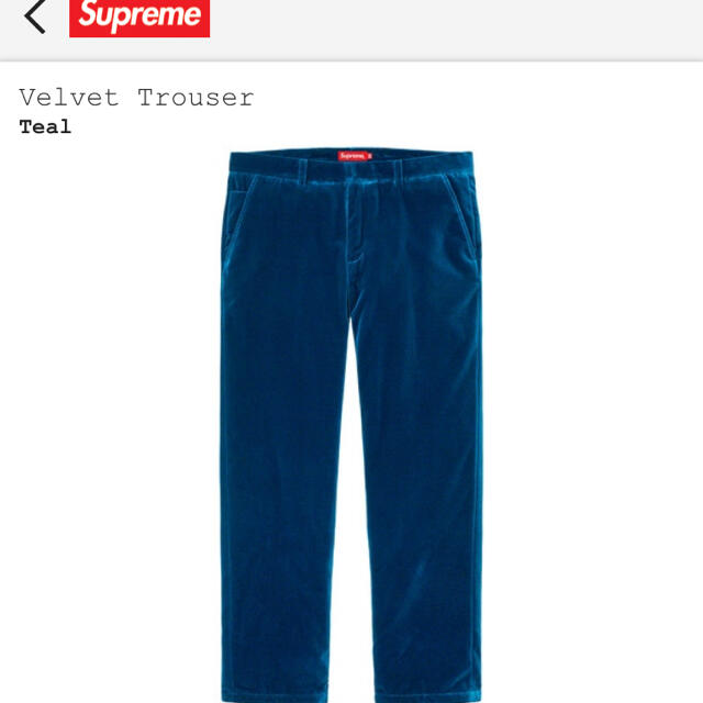 Supreme - Supreme Velvet Trouserの通販 by フラワーパーキング's ...