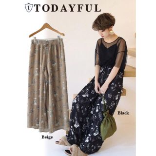 トゥデイフル(TODAYFUL)の★セール【完売】TODAYFUL トゥデイフル　 Sheer flower PT(カジュアルパンツ)