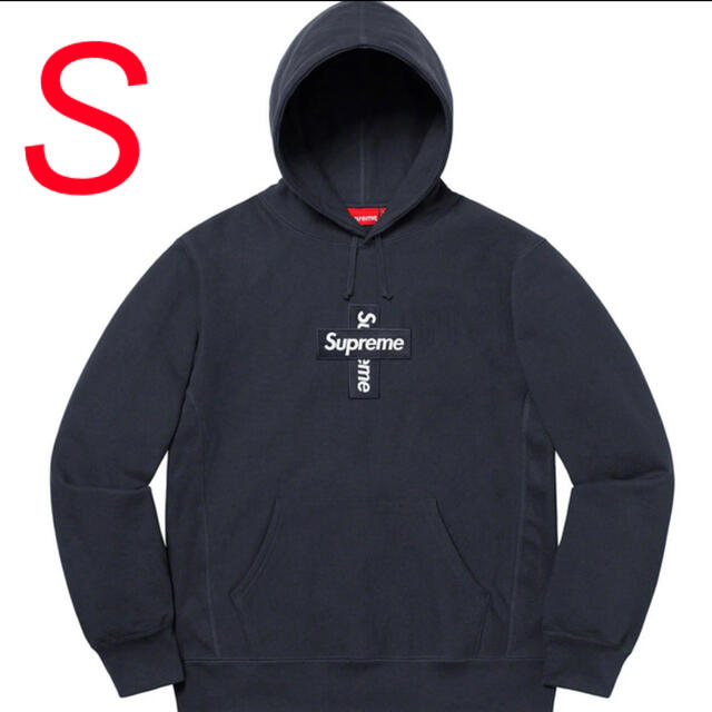 白さがあり使用感がありますがsupreme★パーカー/Navy/S/ステッカー1枚付き