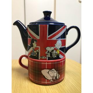 スヌーピー(SNOOPY)の美濃焼ポット＆マグカップセット スヌーピー×アフタヌーンティー(食器)