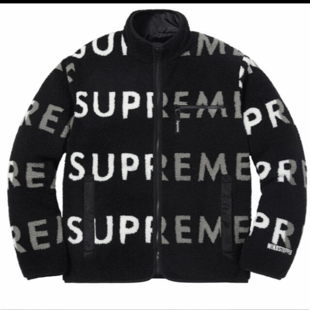 supreme 黒Ｍ フリース リバーシブル シュプリーム