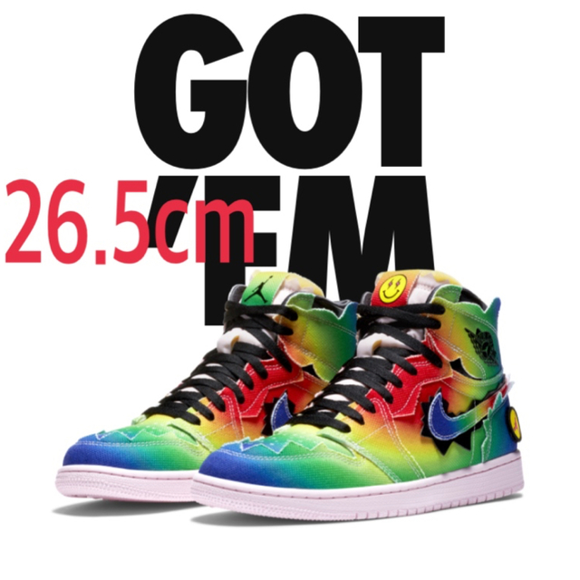 J Balvin x NIKE AIR JORDAN 1 HIGH 26.5cm