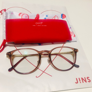 ジンズ(JINS)のJINS×イガリシノブ ブルーライト 度あり 眼鏡 ブラウン(サングラス/メガネ)