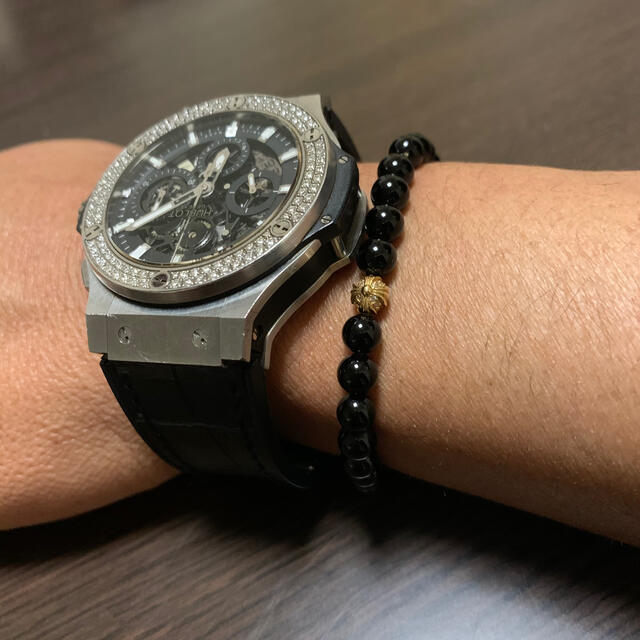 Chrome Hearts(クロムハーツ)の【値下げ中】クロムハーツ 22k 6mm オニキス ビーズブレスレット メンズのアクセサリー(ブレスレット)の商品写真