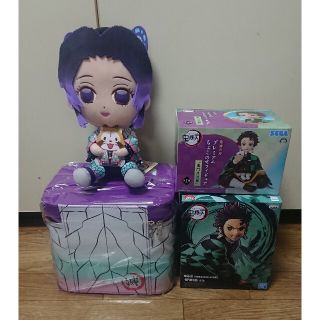 シルバーグレー サイズ 鬼滅の刃フィギュア!ぬいぐるみ+化粧ポーチ+