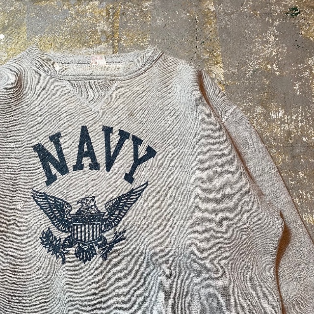 40s50s ラッセル ヴィンテージスウェット USA製 グレー L NAVY