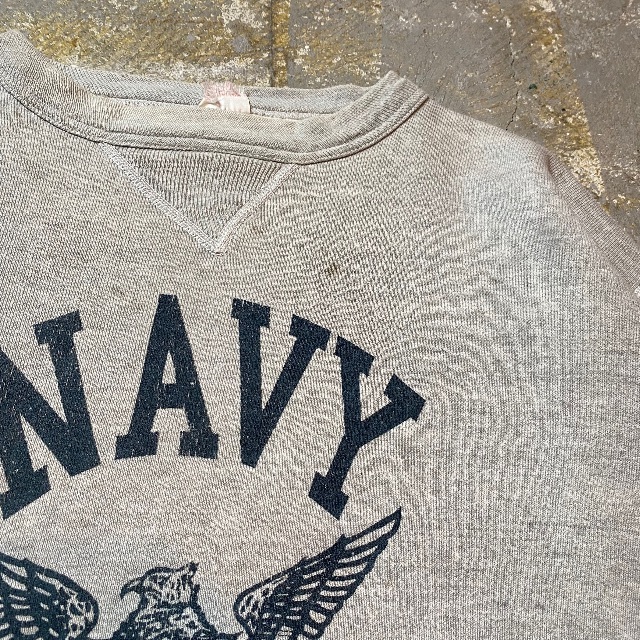 40s50s ラッセル ヴィンテージスウェット USA製 グレー L NAVY