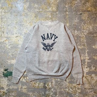 ラッセルアスレティック(Russell Athletic)の40s50s ラッセル ヴィンテージスウェット USA製 グレー L NAVY(スウェット)