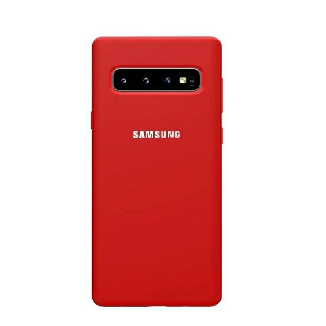 SAMSUNG(サムスン)のサムスン ギャラクシーS10プラス シリコン ケース 赤色 スマホ/家電/カメラのスマホアクセサリー(Androidケース)の商品写真