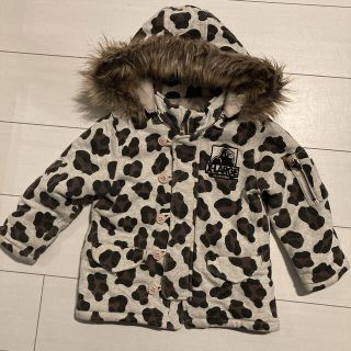 エクストララージ(XLARGE)の♡あゆたん♡様専用　キッズ　X-LARGE  レオパード柄ファー付きコート(ジャケット/上着)