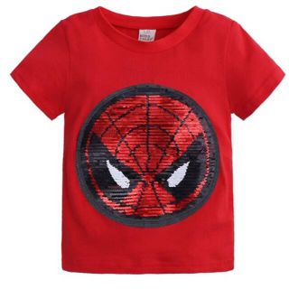 最安値！ キッズ クリスマス Tシャツ スパンコール サイズ豊富 スパイダーマン(Tシャツ/カットソー)