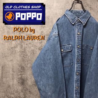 ポロラルフローレン(POLO RALPH LAUREN)の【ぺこ様専用】ポロバイラルフローレン☆Wポケットメタルボタンワークデニムシャツ(シャツ)