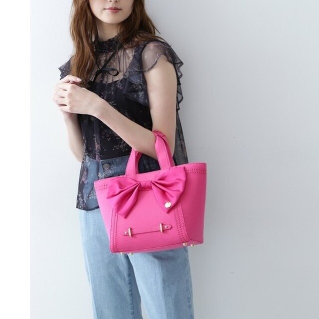 JILL by JILLSTUART(ジルバイジルスチュアート)のJILL by JILLSTUART コンバーチブルリボントートバッグ 完売品 レディースのバッグ(ショルダーバッグ)の商品写真