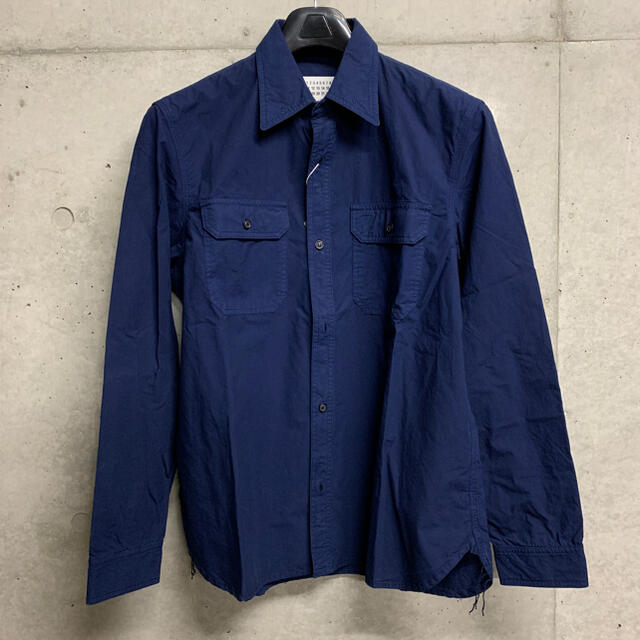 【新品未使用品】マルタンマルジェラ ブルーシャツ 綿 40