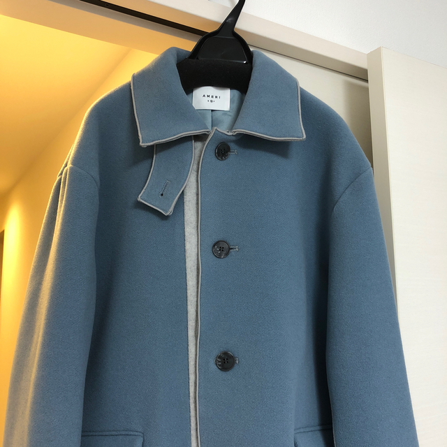 Ameri VINTAGE(アメリヴィンテージ)のameri BI COLOR OVER MIDI COAT レディースのジャケット/アウター(ピーコート)の商品写真