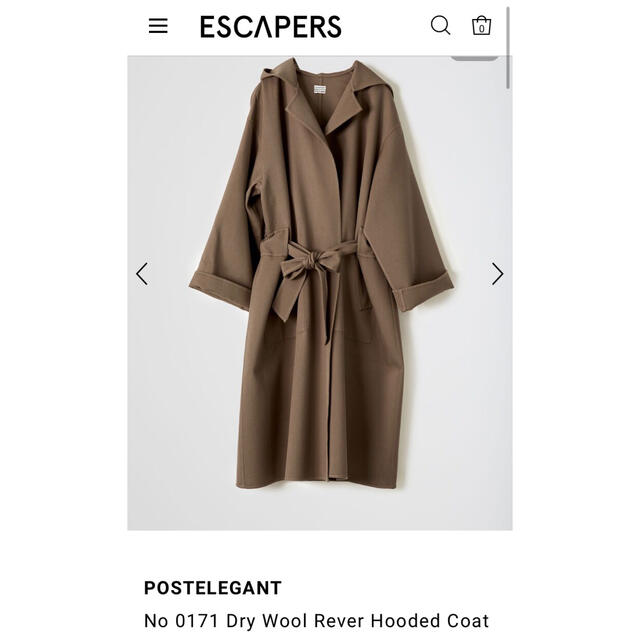 POSTELEGANT Dry Wool Rever Hooded Coat