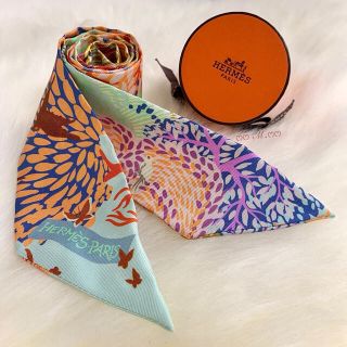 エルメス(Hermes)のエルメス 極美品 HERMES 英国式庭園にて ツイリー (バンダナ/スカーフ)