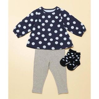 コムサイズム(COMME CA ISM)のコムサ　80サイズ   女の子　ドット柄ワンピース　まとめ売り　ギフト(ワンピース)