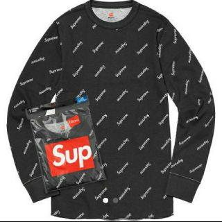 シュプリーム(Supreme)のSupreme Hanes Thermal Crew Black M(Tシャツ/カットソー(七分/長袖))