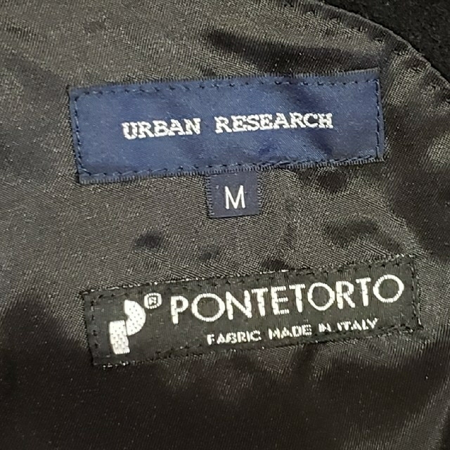 URBAN RESEARCH(アーバンリサーチ)のURBAN RESEARCH　チェスターコート　pontetorto　ブラック メンズのジャケット/アウター(チェスターコート)の商品写真