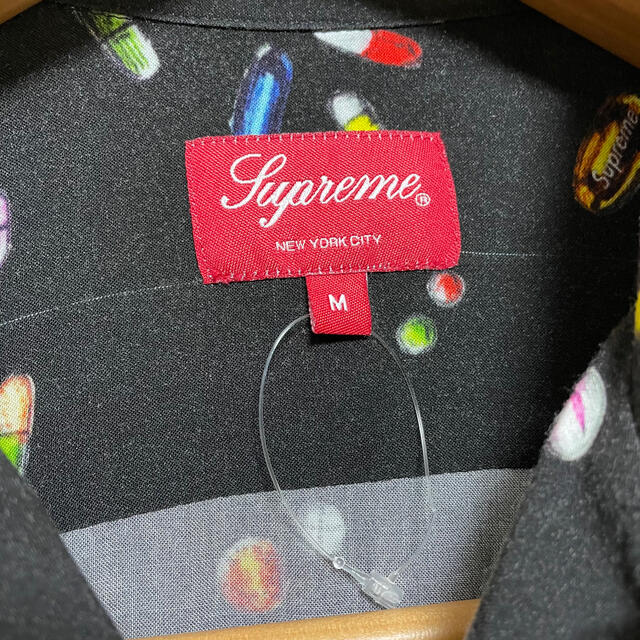 Supreme supreme pills rayon shirt Blackの通販 by たいしょーん's shop｜シュプリームならラクマ - mサイズ 送料無料