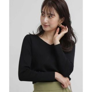 エヌナチュラルビューティーベーシック(N.Natural beauty basic)の★今季完売品★ 総針Vネックニット★定価税込7590円(ニット/セーター)