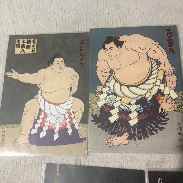 相撲ポストカード京都版画院5枚大相撲錦絵千代の富士朝青龍小錦曙貴乃花若乃花の通販 By ゆみs Shop ラクマ