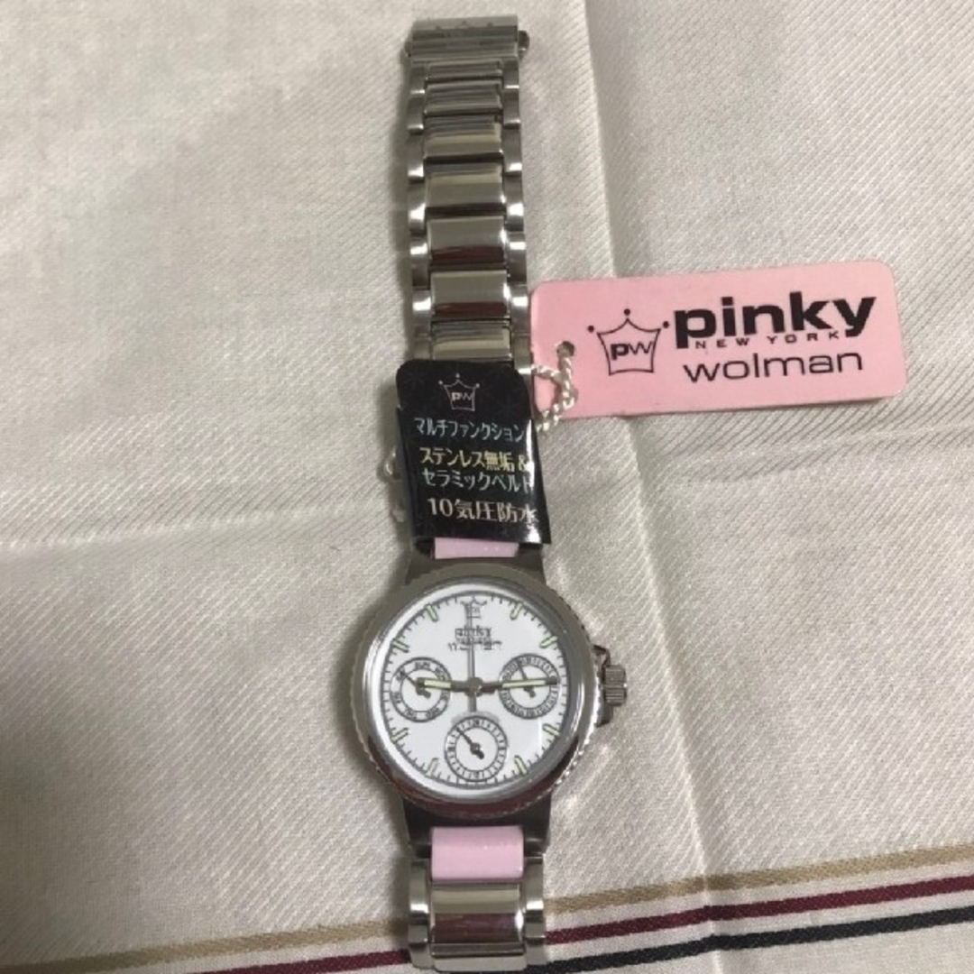 pinky wolman(ピンキーウォルマン)のピンキーウォルマン腕時計☆電池交換済 レディースのファッション小物(腕時計)の商品写真