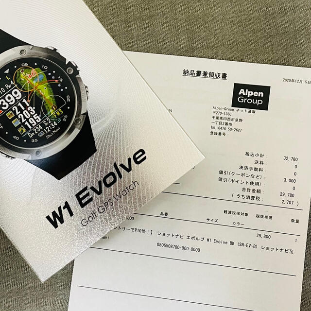 【新品未開封】ショットナビ エボルブ W1 Evolve BK スポーツ/アウトドアのゴルフ(その他)の商品写真