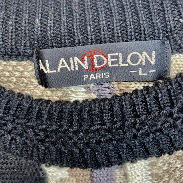 Alain Delon - 【ALAINDELON】お洒落 高級 ニット メンズ 総柄 L Alain Delon - 【ALAINDELON】お洒落 高級 ニット メンズ 総柄 L