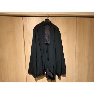 BISHOOL KIMONO Drape Jacket Black(ノーカラージャケット)