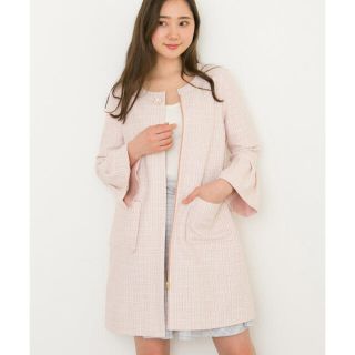 ジルスチュアート(JILLSTUART)の【お値下げしました】JILLSTUART  ノーカラーコート リバーシブル(ノーカラージャケット)