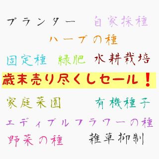 使いきれなかった種子 野菜の種 ハーブの種 固定種 有機種子 家庭菜園 水耕栽培(野菜)