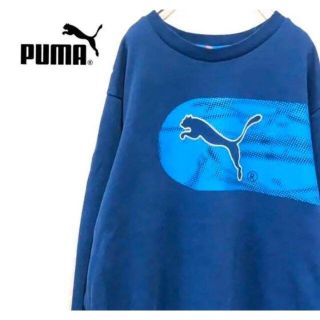 プーマ(PUMA)のPUMA BIGロゴ刺繍スウェット　ゆるだぼ　US企画XLサイズ(スウェット)