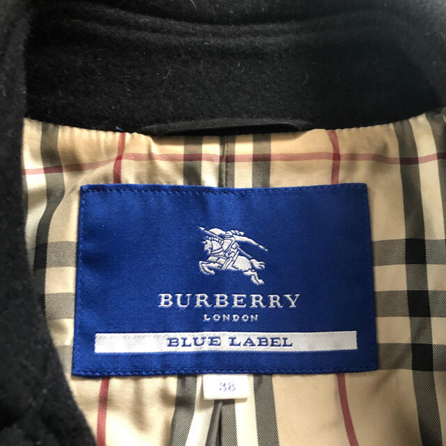 BURBERRY BLUE LABEL(バーバリーブルーレーベル)のバーバリーブルーレーベル⭐︎黒のコート レディースのジャケット/アウター(ロングコート)の商品写真