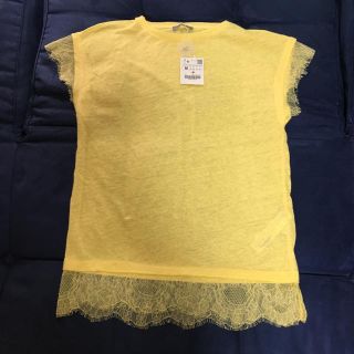 ザラ(ZARA)のZARA新品タグ付レースTシャツ(Tシャツ(半袖/袖なし))