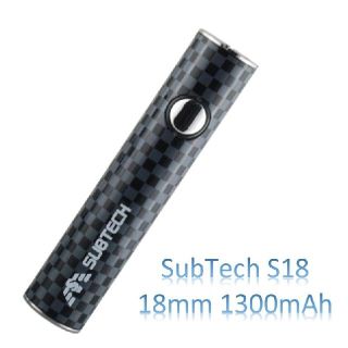 新品 SubTech S18 18mm 1300mAh ブラックグレー(タバコグッズ)