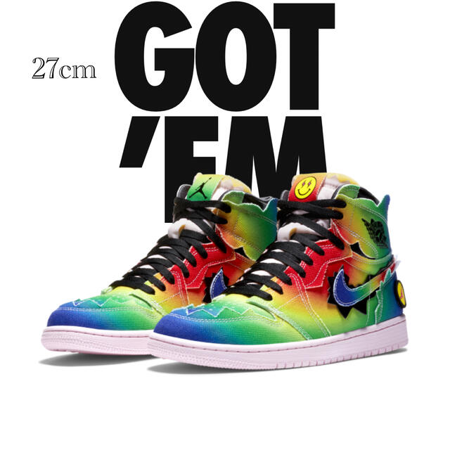 J Balvin x NIKE AIR JORDAN 1 HIGH 27cm靴/シューズ