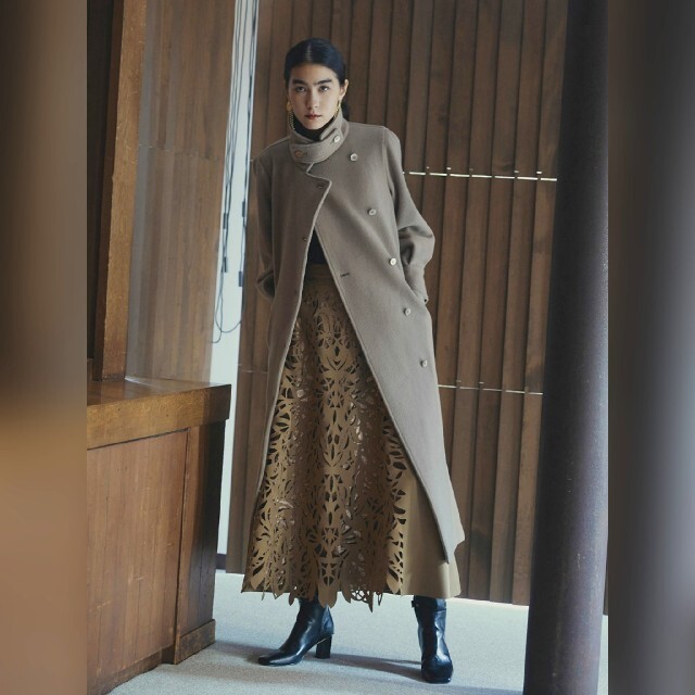 ジャケット/アウター【AMERI】POOFY FLARE LONG COAT