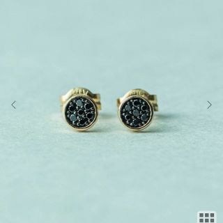 eteブラックダイヤk18エテピアス値下げ不可 - ピアス