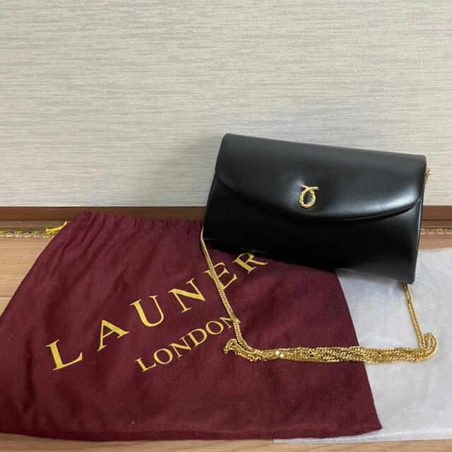 バッグ【美品】LAUNER ロウナー チェーン ショルダーバッグ LONDON