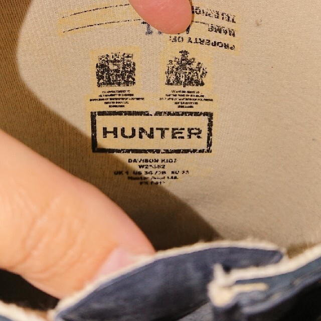 HUNTER(ハンター)のレインブーツ 20cm キッズ/ベビー/マタニティのキッズ靴/シューズ(15cm~)(長靴/レインシューズ)の商品写真