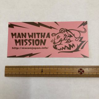 マンウィズアミッション(MAN WITH A MISSION)のマンウィズ 干支ネズミステッカー　ピンク　未使用(ミュージシャン)