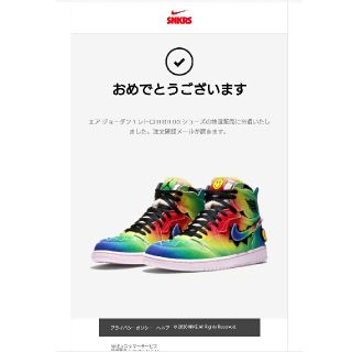 ナイキ(NIKE)のj balvin × nike air jordan 1 26cm(スニーカー)