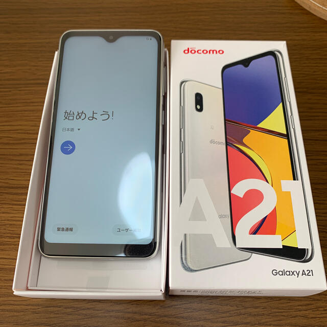 GALAXY A21 ホワイト SIMフリー /新品未使用 - スマートフォン本体