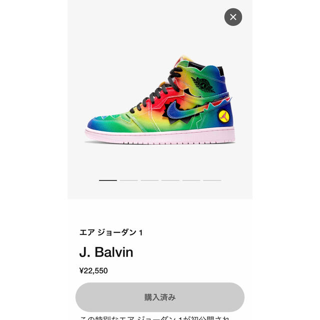 J BALVIN × NIKE AIR JORDAN 1  エアジョーダン1