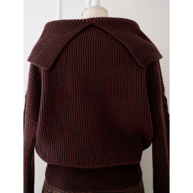 herlipto Offthe-shoulderCableWoolSweater レディースのトップス(ニット/セーター)の商品写真